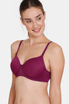 Zivame Padded Non Wired 3/4Th Coverage T-Shirt Bra - Dark Purple — thumbnail 5